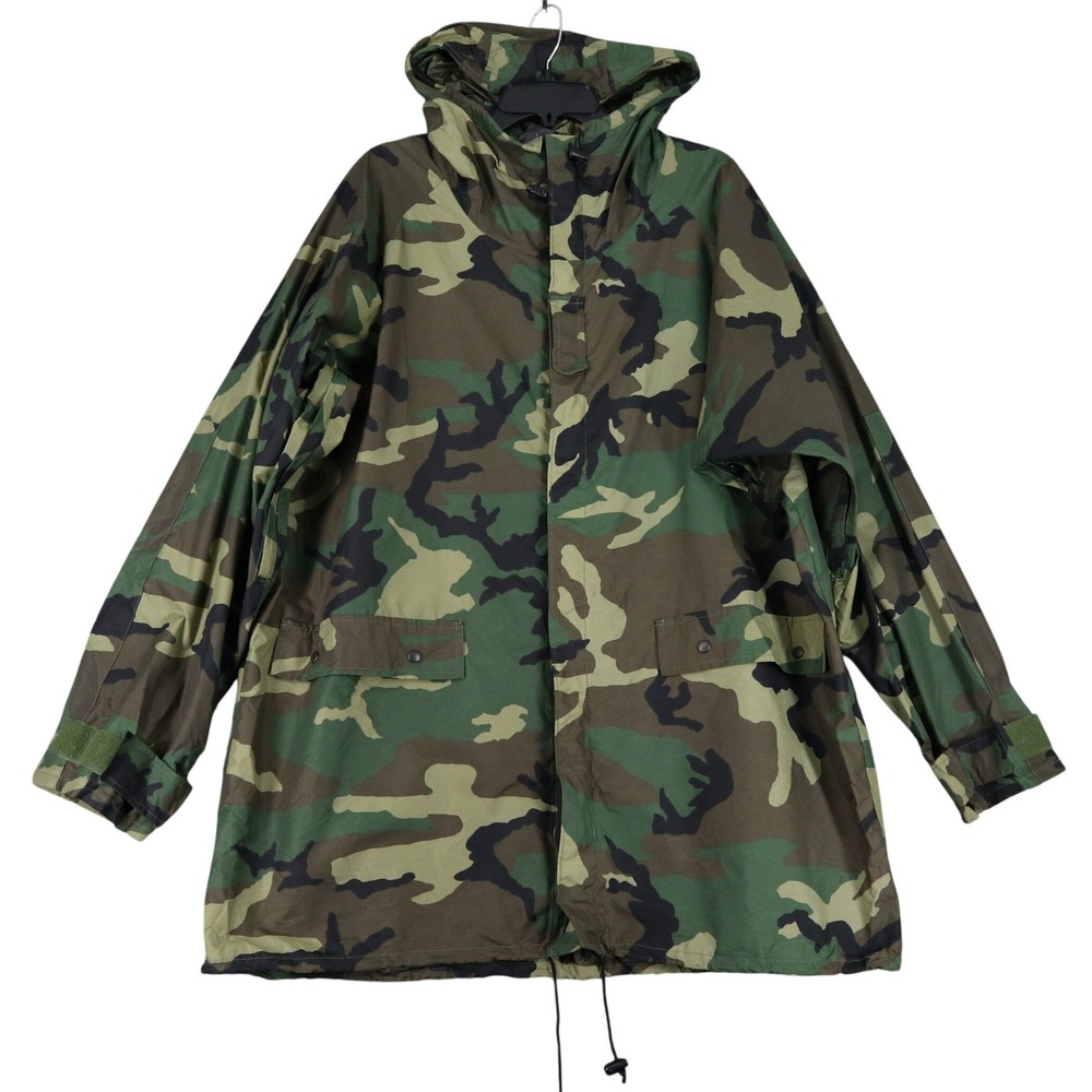 Vintage Y2K ORC Industries Improved Rainsuit Parka Mens M Woodland Camo Tactical